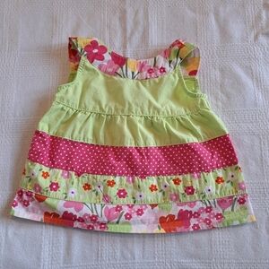 Gymboree girls 3-6 months Tea Time Afternoon line shirt VGUC